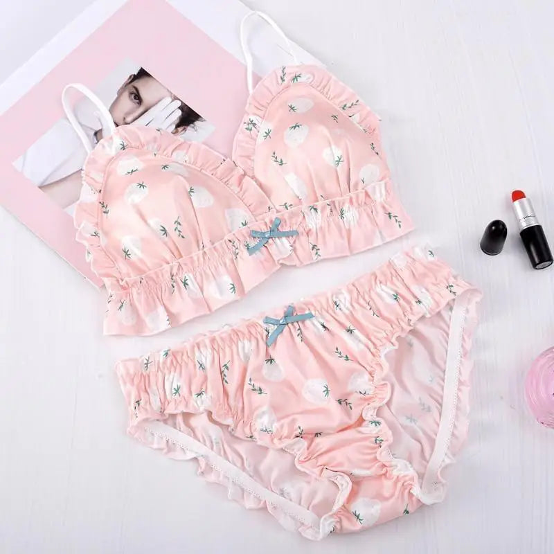 Peach Lingerie Set in Stock for Kawaii Fashion Lovers - lingerie