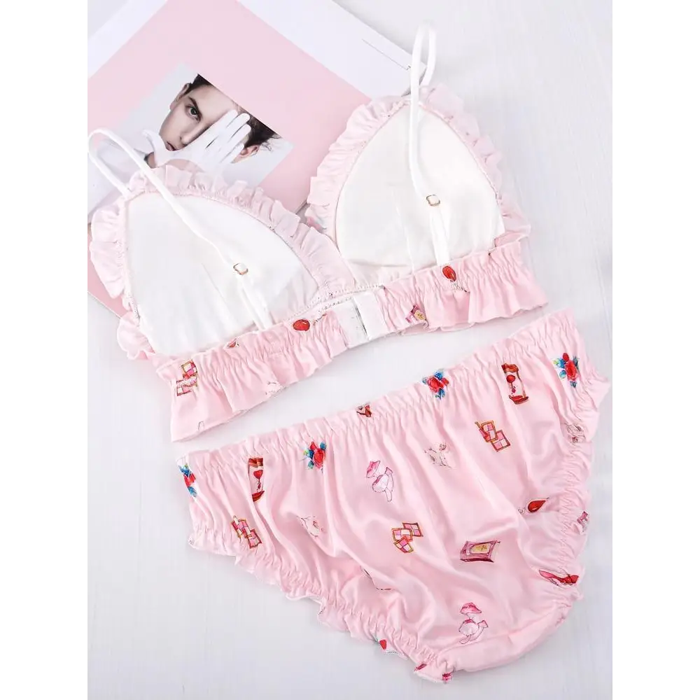 Peach Lingerie Set in Stock for Kawaii Fashion Lovers - lingerie