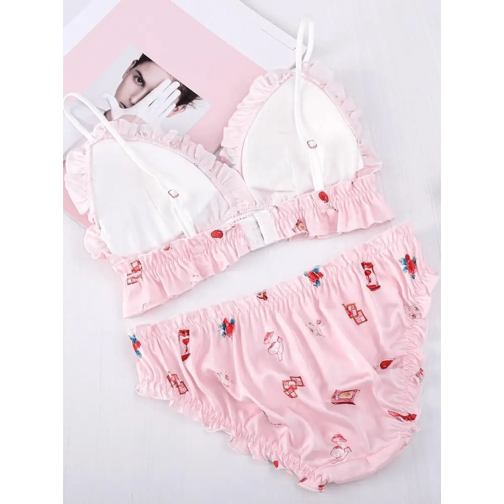 Peach Lingerie Set in Stock for Kawaii Fashion Lovers - Cosparty
