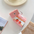 Peach Milk Box Airpod Case in Soft Rubber - airpod case