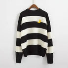 Perfect Cozy Magical Girl Knit Sweater with White Stripes - sweater