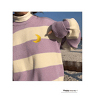 Perfect Cozy Magical Girl Knit Sweater with White Stripes - Cosparty