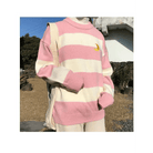 Perfect Cozy Magical Girl Knit Sweater with White Stripes - Cosparty