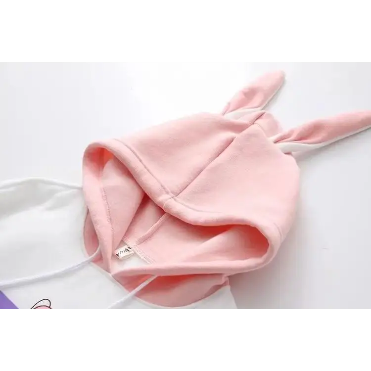 Perfectly Kawaii Bunny Ear Hoodie with Adorable Details - sweater