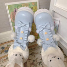 Snowy Bear Booties - Blue / 7 - anke boots, ankle baby doll biker booties