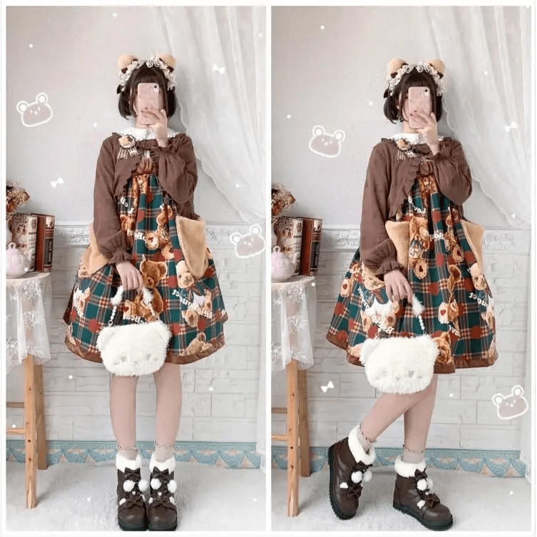 Perfectly Precious Sweet Lolita Faux Fur Ankle Booties - Cosparty