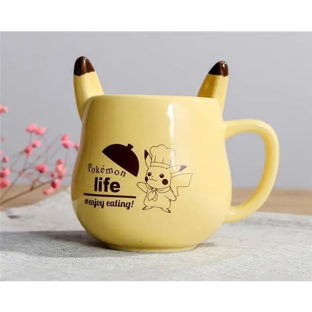 Pikachu Coffee Cup with 3D Ears for Pokemon Fans - cup