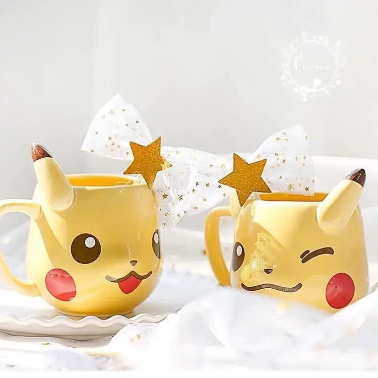 Pikachu Coffee Cup with 3D Ears for Pokemon Fans - Cosparty