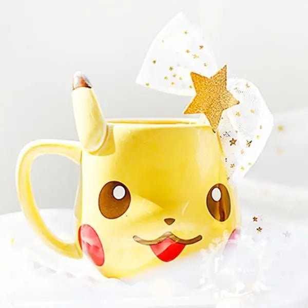 Pikachu Coffee Cup with 3D Ears for Pokemon Fans - Cosparty