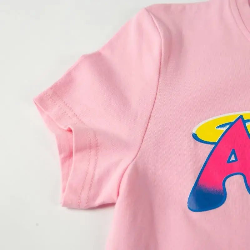 Pink 90s Retro Angel Crop Top with Rollerblades Print - Cosparty