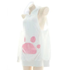 Pink and White Bunny Hooded Sweater Dress for Ultimate Kawaii Style - Cosparty