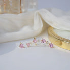 Pink and White Heart Rhinestone Ear Cuff for Elegant Style - Cosparty