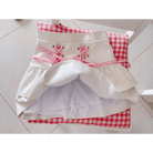 Pink and White Lace - Up Corset Tennis Skirt with Ribbons - Cosparty