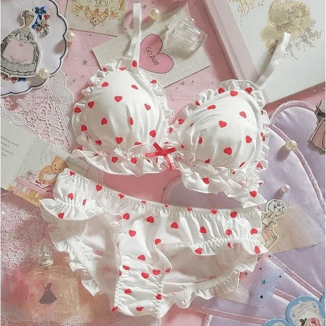 Pink and White Paw Lingerie Set for Kawaii Fashion Lovers - Cosparty