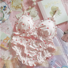 Pink and White Paw Lingerie Set for Kawaii Fashion Lovers - underwear