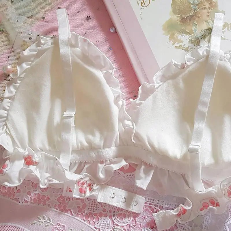Pink and White Paw Lingerie Set for Kawaii Fashion Lovers - Cosparty