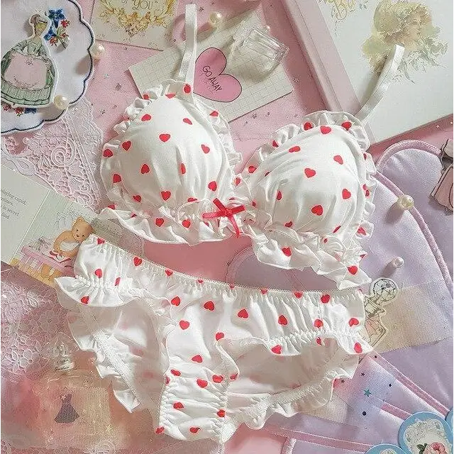 Little Paw Lingerie Set - Hearts / M - underwear