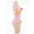 Pink and Yellow Milkshake Plaid Adult Onesie and Swimsuit 33 - 34 84 - 87 - Cosparty