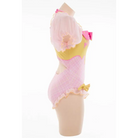 Pink and Yellow Milkshake Plaid Adult Onesie and Swimsuit 33-34 84-87 - onesie