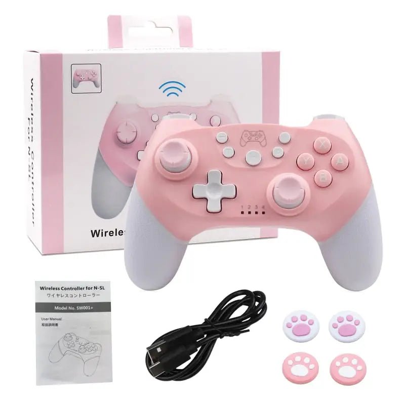 Pink Bluetooth Game Controller for Kawaii Gamer Girls and Streamers - Cosparty