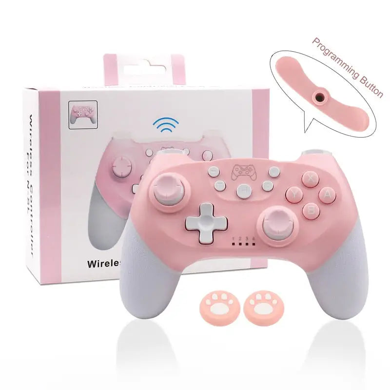 Pink Bluetooth Game Controller for Kawaii Gamer Girls and Streamers - controller