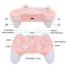 Pink Bluetooth Game Controller for Kawaii Gamer Girls and Streamers - Cosparty