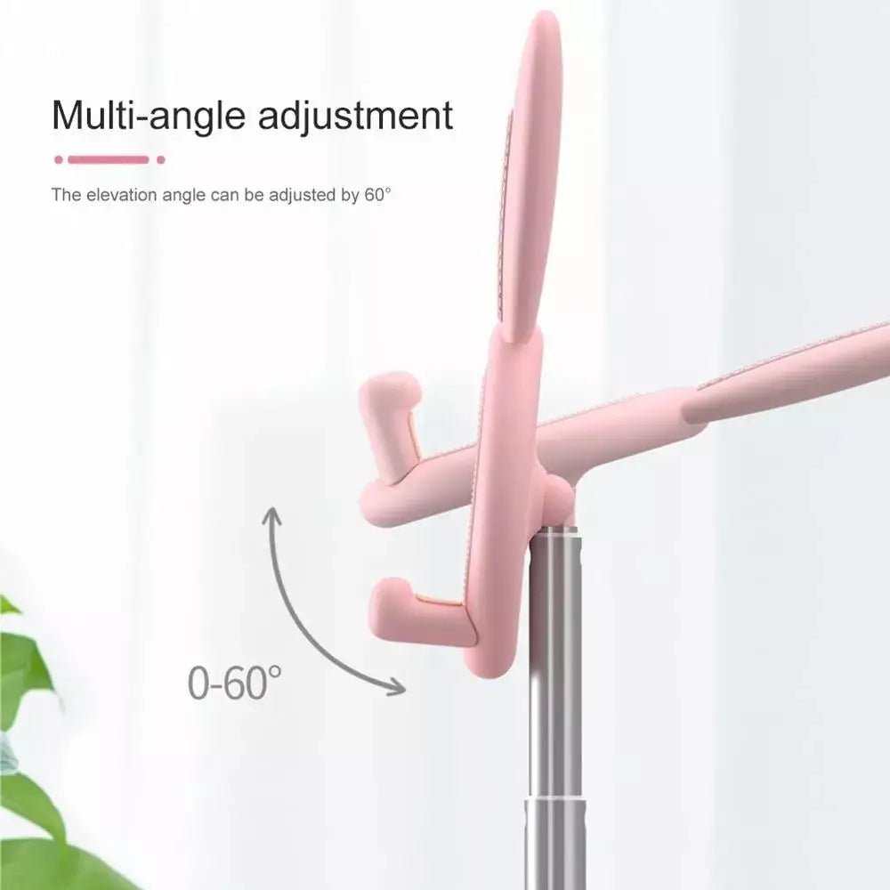 Pink Bunny Telescopic Phone Stand for Stylish Gaming and Streaming - Cosparty