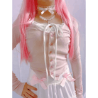 Pink Button Up Lace Cardigan for Fairy Charm Wardrobe - Cosparty
