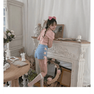 Pink Corset Lace Up Shorts for a Girly Summer Look - Cosparty