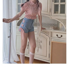 Pink Corset Lace Up Shorts for a Girly Summer Look - Shorts