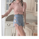 Pink Corset Lace Up Shorts for a Girly Summer Look - Cosparty