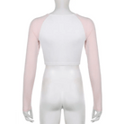 Pink Kitten Long Sleeve Crop Top for Angelcore and Fairycore Styles - Cosparty