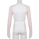 Pink Kitten Long Sleeve Crop Top for Angelcore and Fairycore Styles - Cosparty