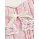 Pink Knit Princess Sweater with Off-the-Shoulder Design and Accents - sweater