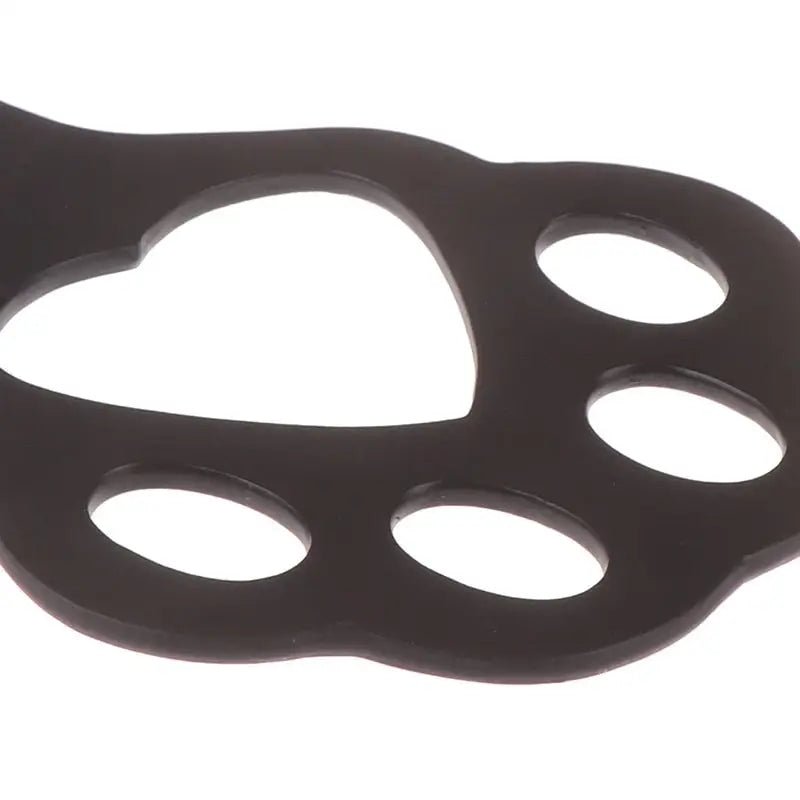 Pink Leather Vegan Paddle with Paw Print Design - Cosparty