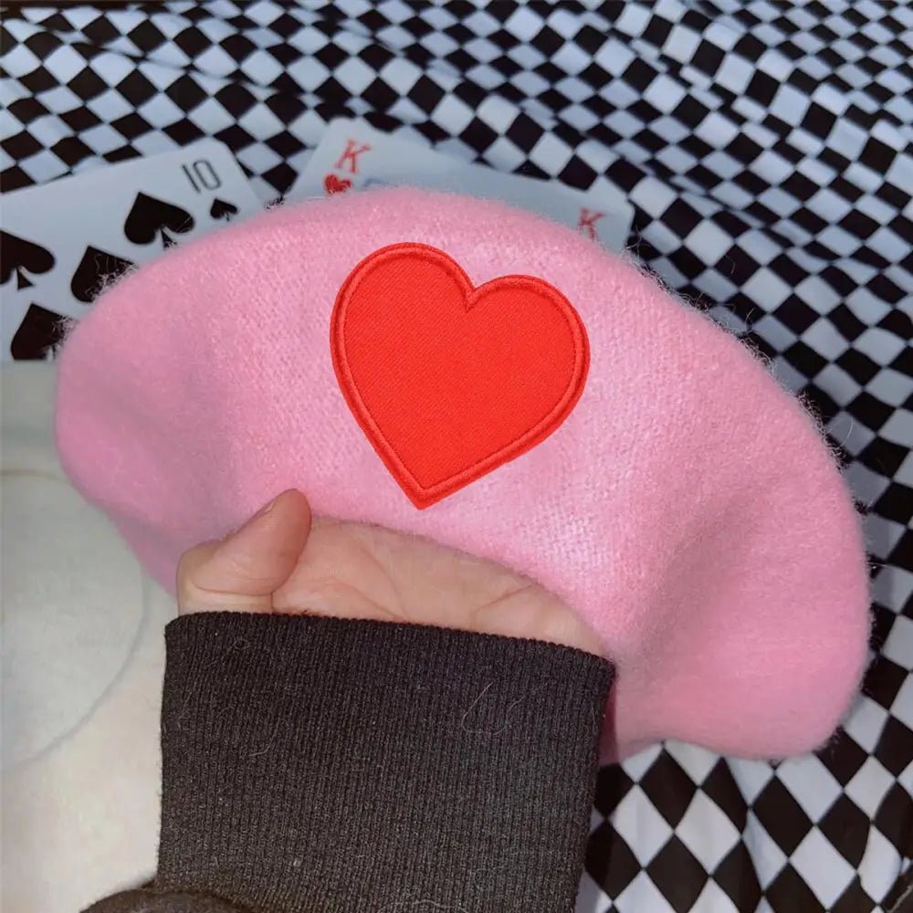 Pink Menhera Nurse Beret for Kawaii Fashion Enthusiasts - Cosparty