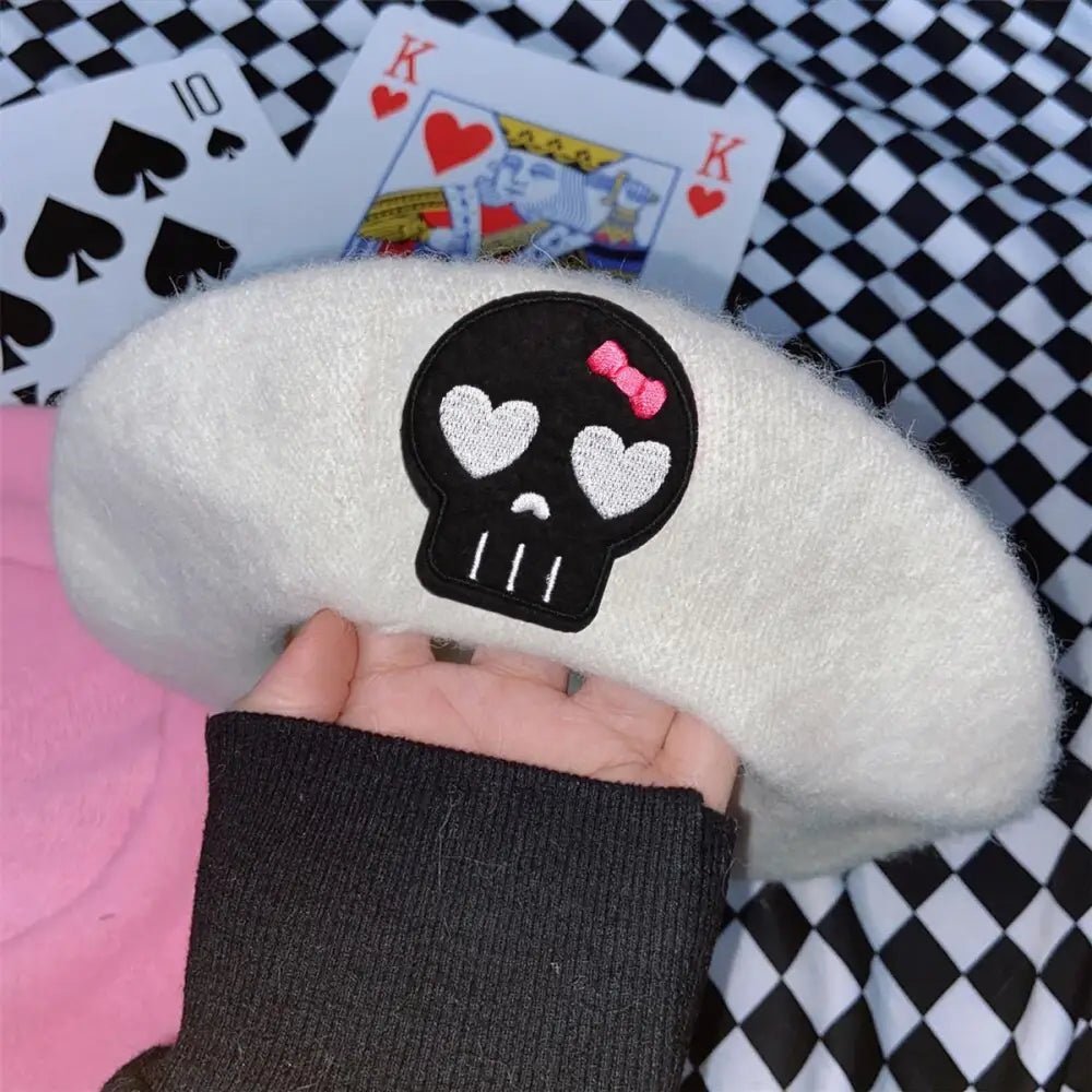 Pink Menhera Nurse Beret for Kawaii Fashion Enthusiasts - Cosparty