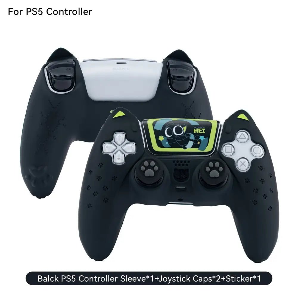 Pink Neko PS5 and Switch Controller Covers for Cute Gaming Style - Cosparty