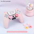 Pink Neko PS5 and Switch Controller Covers for Cute Gaming Style - Cosparty