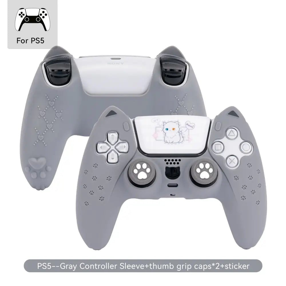 Pink Neko PS5 and Switch Controller Covers for Cute Gaming Style - Cosparty