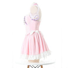 Pink Princess Maid Dress with Bows and Ruffles - dress