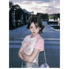 Pink Puppy Crop Top for Y2K Fashion Lovers - Cosparty