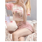 Pink Puppy Crop Top for Y2K Fashion Lovers - Cosparty