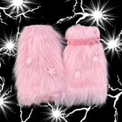 Pink Shaggy Fur Boot Covers for Dollcore and Barbie Inspired Outfits - Cosparty