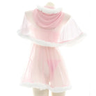 Pink Snow Princess Dress with Fur Trim and Matching Panties - dress