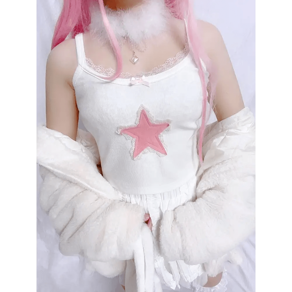 Pink Star Tank for a Magical Touch to Your Outfit - Cosparty