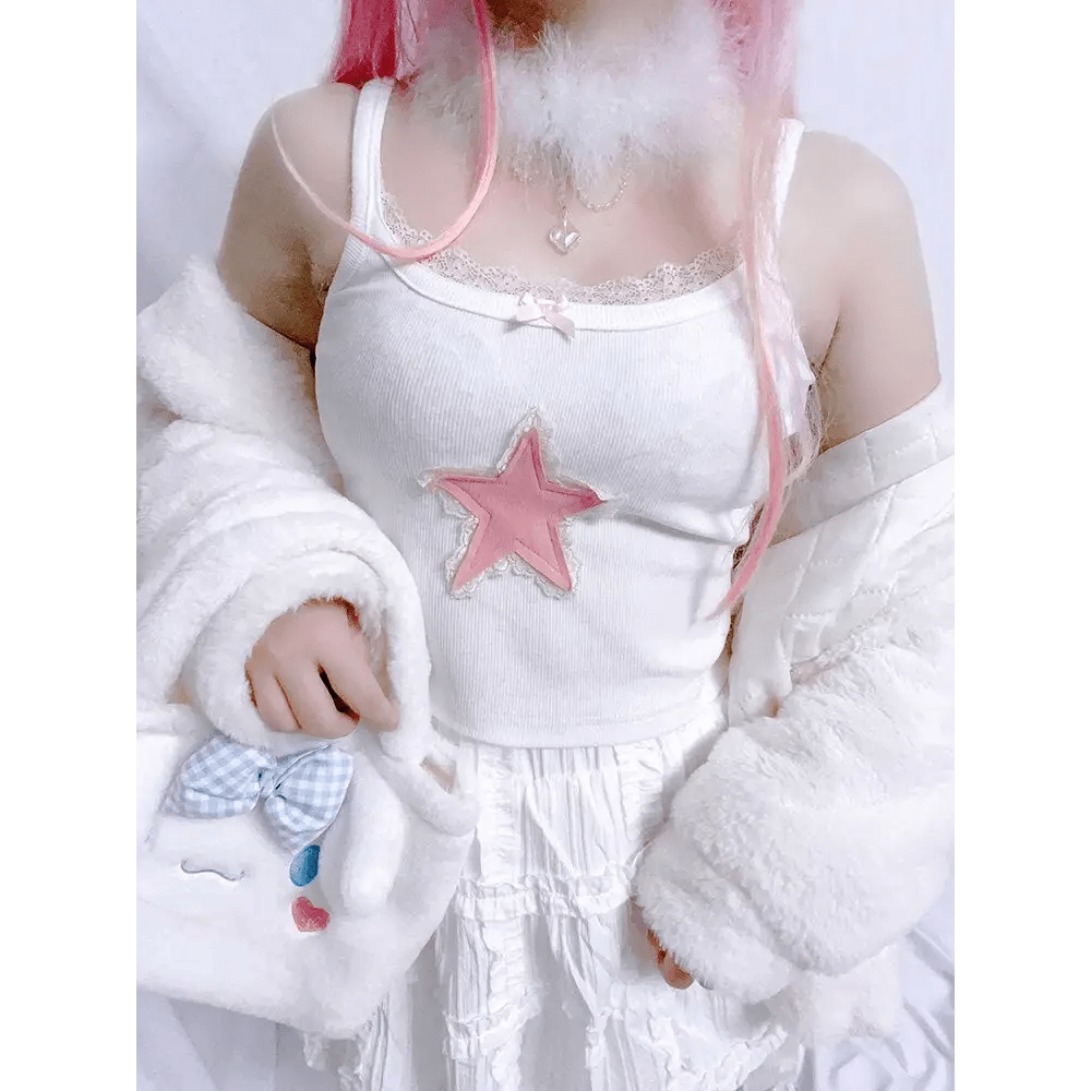 Pink Star Tank for a Magical Touch to Your Outfit - Cosparty
