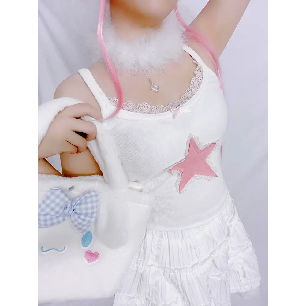 Pink Star Tank for a Magical Touch to Your Outfit - Shirt