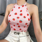 Strawberry Halter Top - S - top