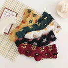 Pink Vintage Floral Socks for Kawaii and Fairycore Styles - Cosparty